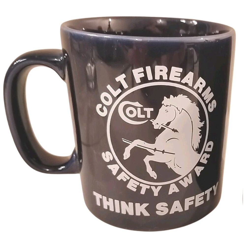 Staffordshire‎ Kilncraft England Colt Gun Firearms 2 Safety Horse Blue Mugs Cups - Picture 5 of 6